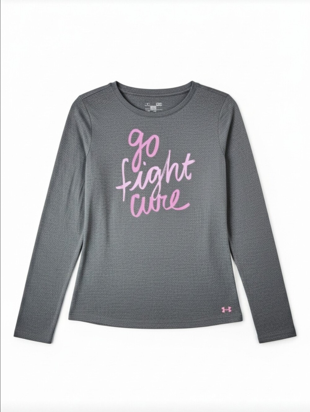 Under Armour HeatGear Women's Small Gray Go Fight Cure Long Sleeve Shirt